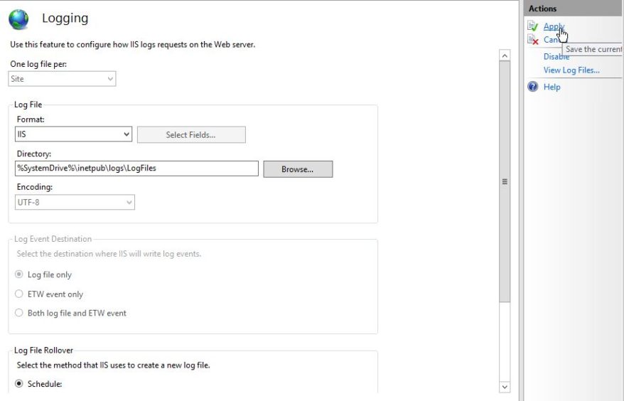 Отключить iis windows server 2012