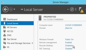 Вылетает rdp windows server 2012