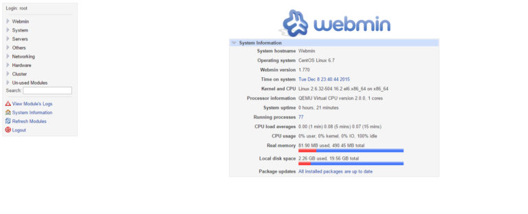 webmin hosting