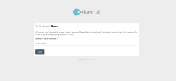 Humhub social network page